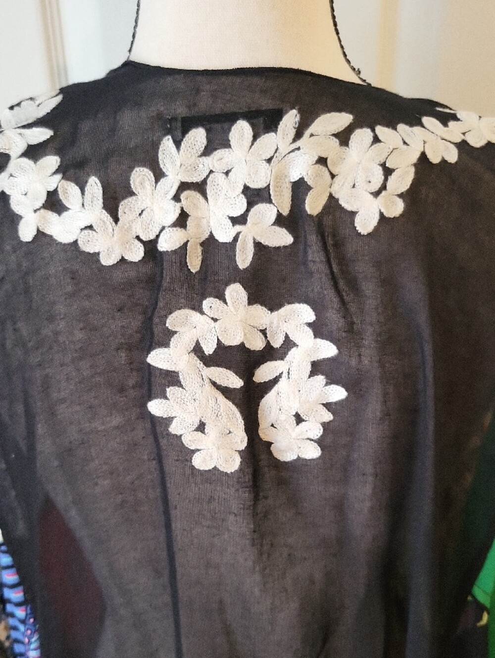 John Mark Embroidered Boho Patchwork Kimono - Picture 6 of 13